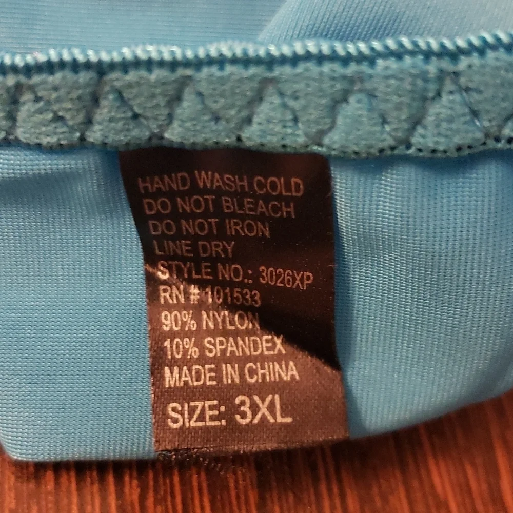 Carrie Amber Intimates High Cut Turquoise Panty Size 3XL (10) style 3026… - Picture 6 of 7